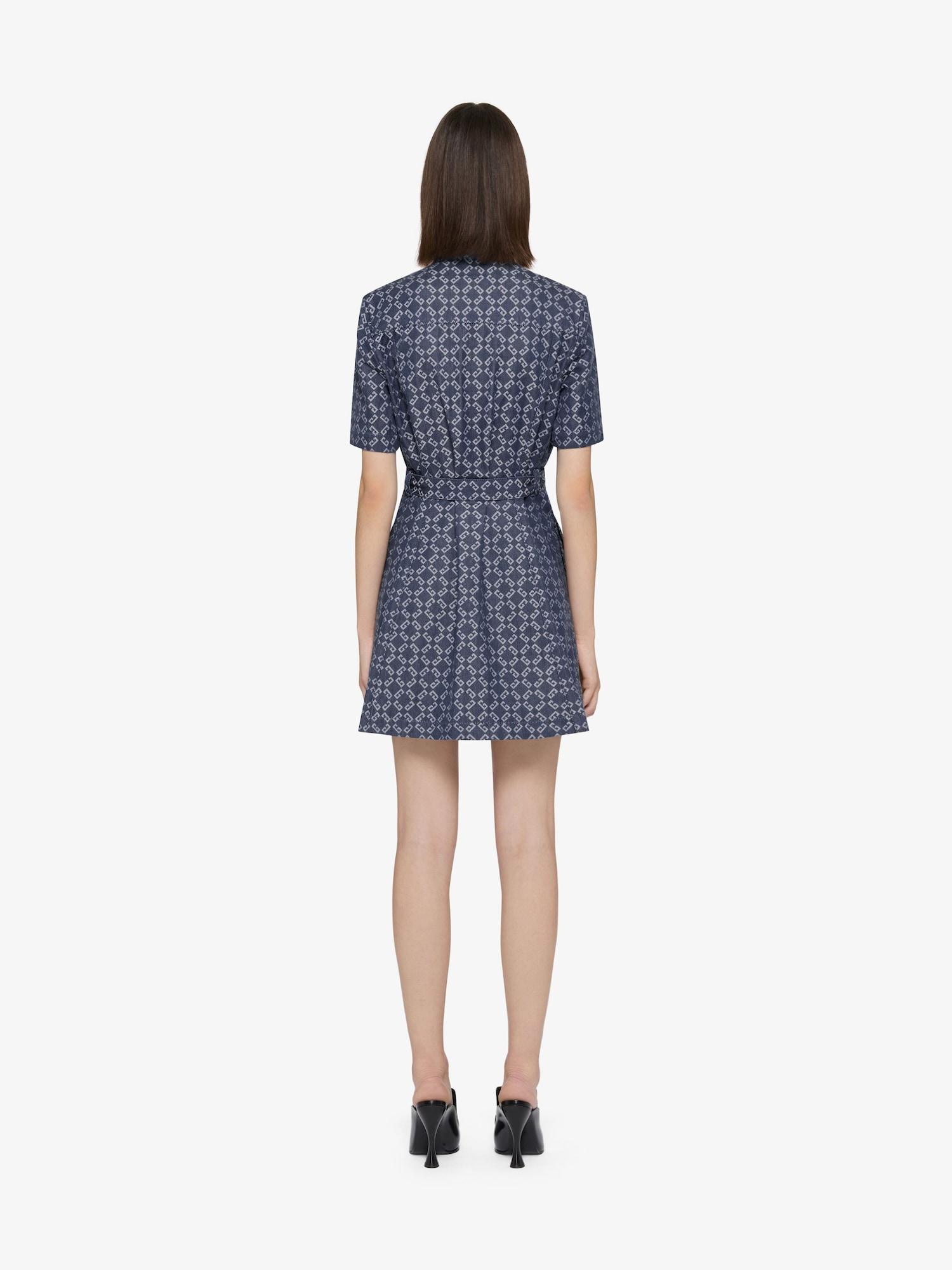 Safari dress in monogram 72 denim Product Image
