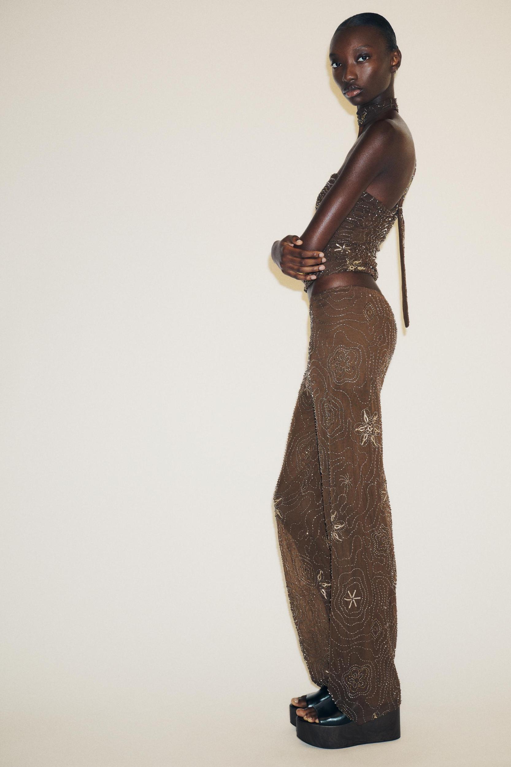 BEADED SCARF TOP Product Image