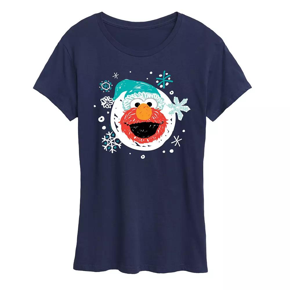 Women's Sesame Street Elmo Snowflake Graphic Tee, Girl's,  Product Image