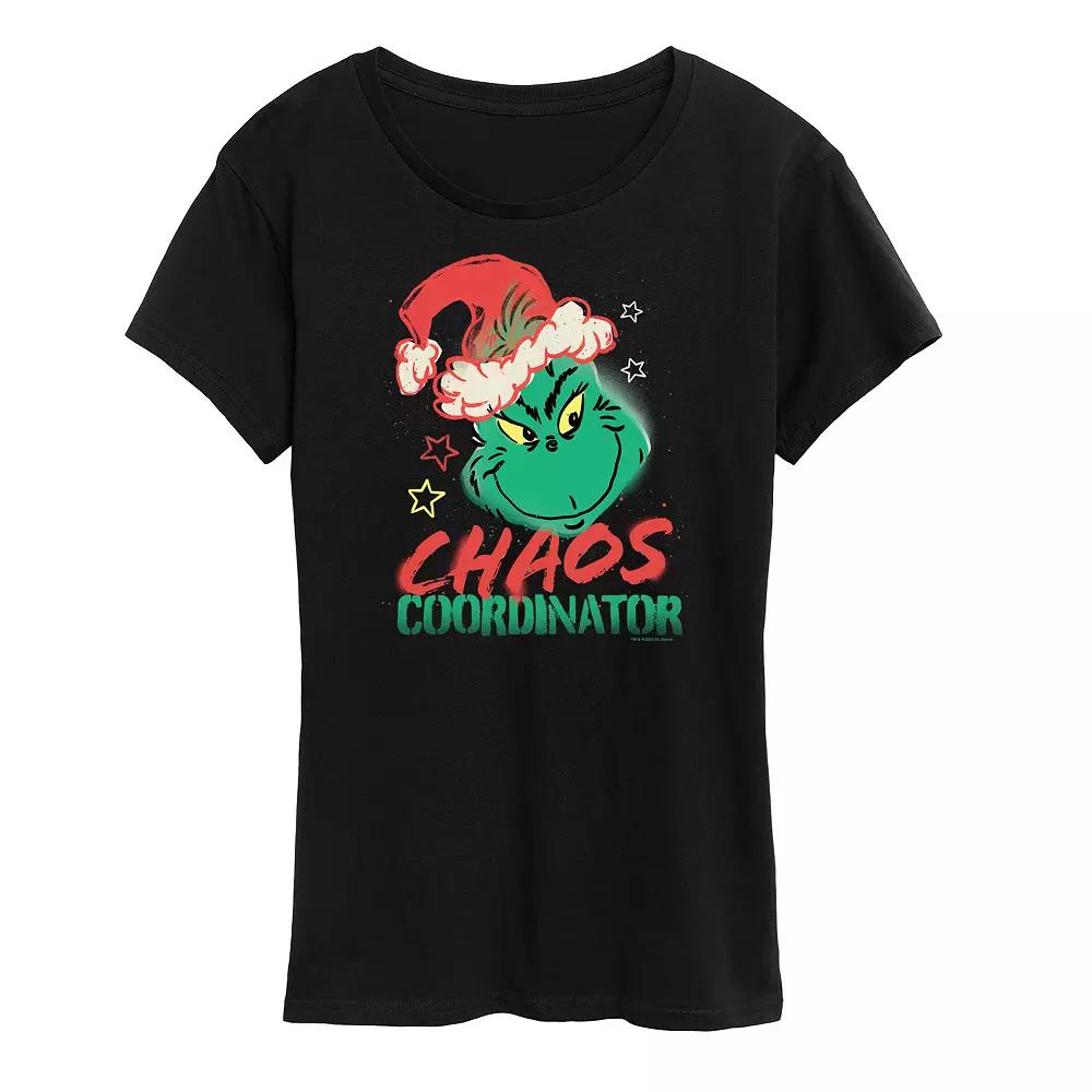 Women's Dr. Seuss The Grinch Chaos Coordinator Graphic Tee, Girl's,  Product Image