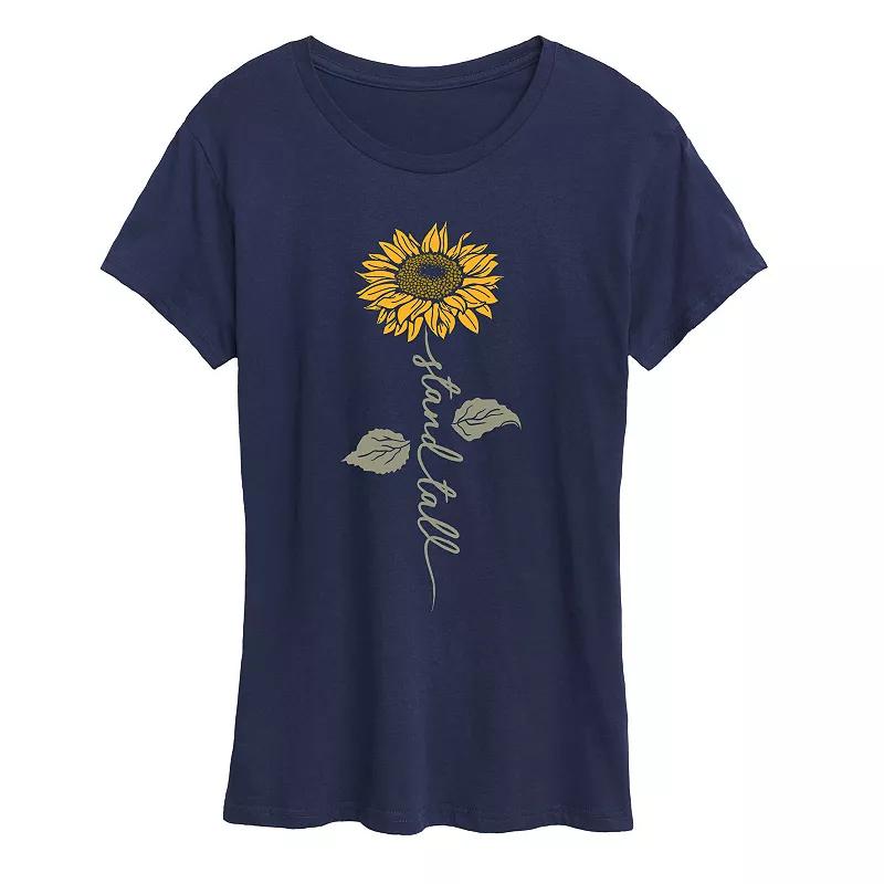 Women's Stand Tall Sunflower Graphic Tee, Girl's,  Product Image