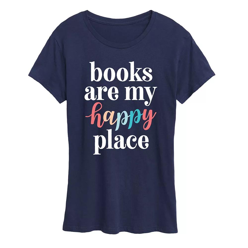 Women's Books Are My Happy Place Graphic Tee,  Product Image