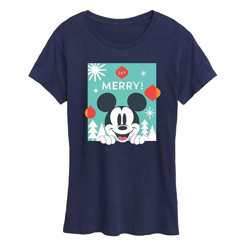 Disney's Mickey Mouse Women's Get Merry Graphic Tee, Girl's,  Product Image