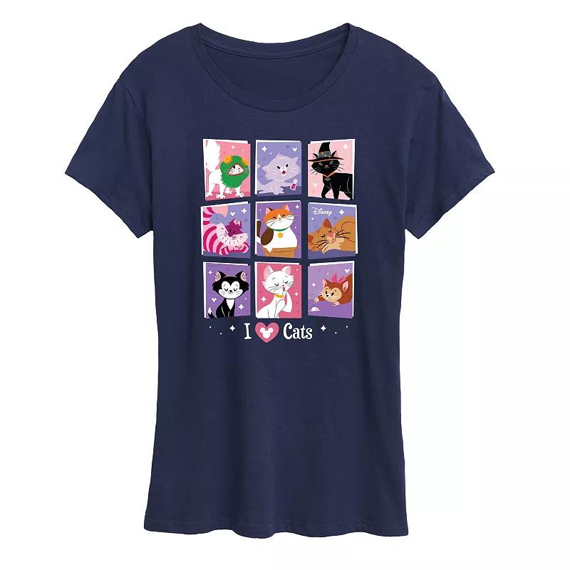 Disney Cats Women's Grid Graphic Tee, Girl's,  Product Image