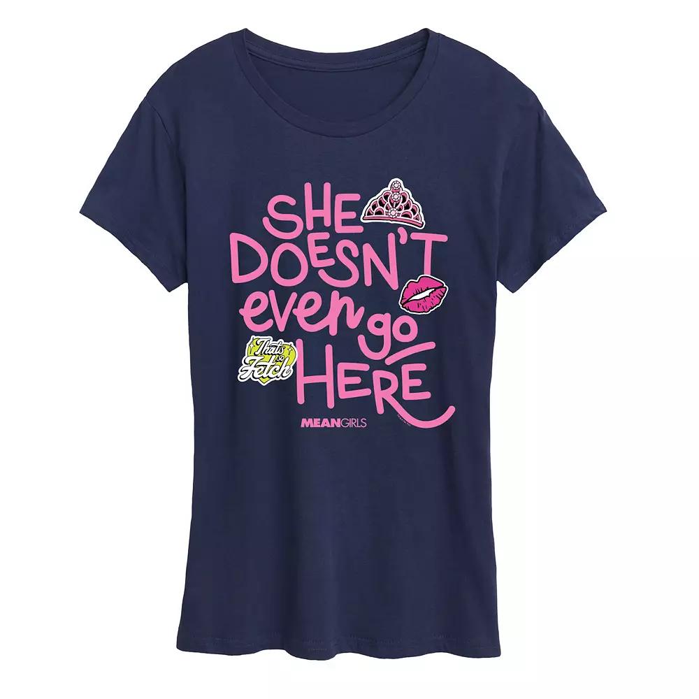 Women's Mean Girls She Doesn't Go Here Graphic Tee,  Product Image