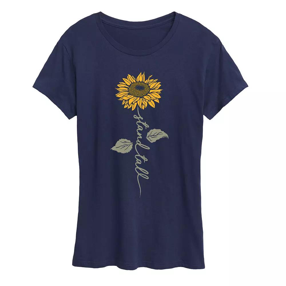 Women's Stand Tall Sunflower Graphic Tee, Girl's,  Product Image