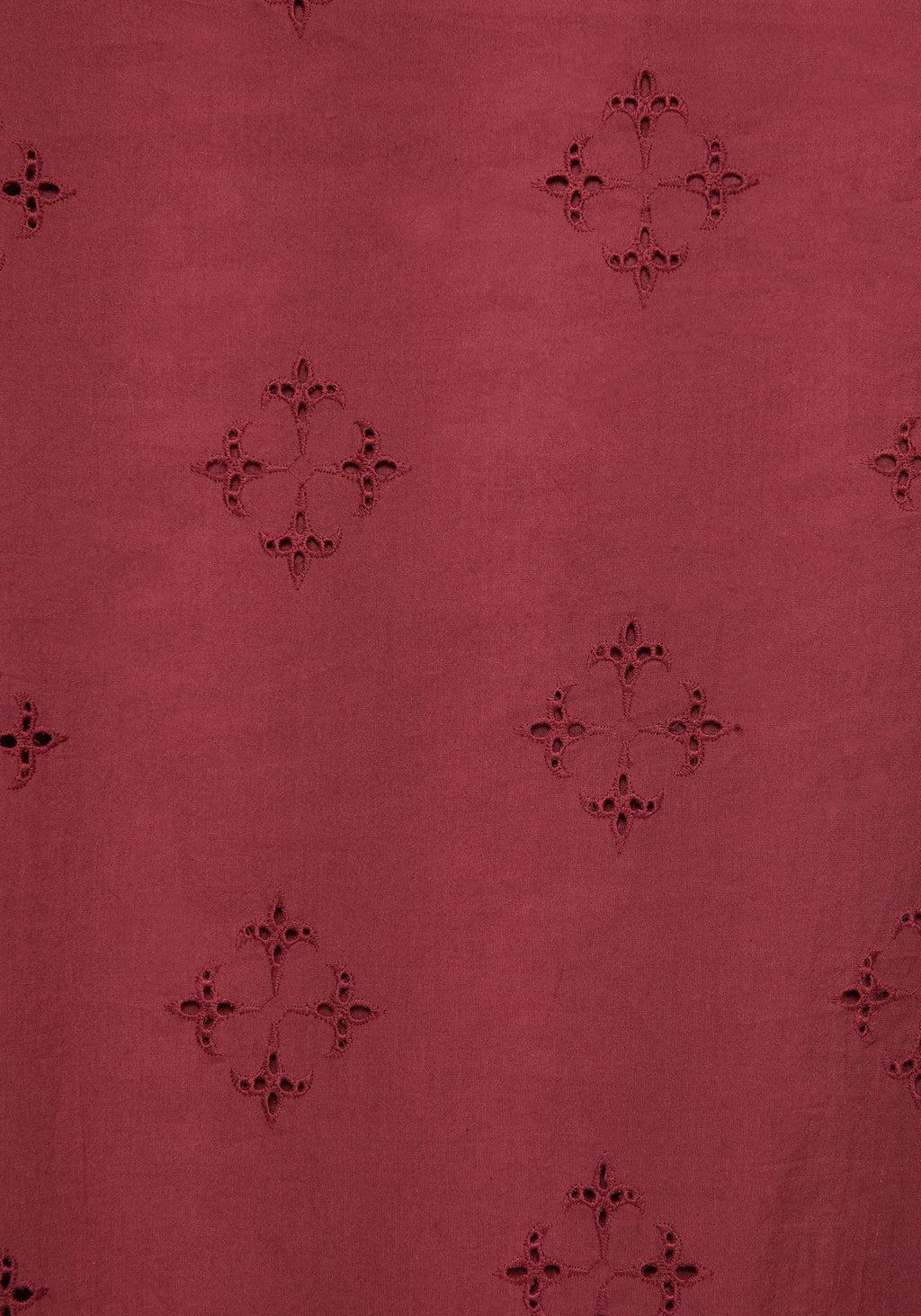 Crux Broderie Cotton V-Neck Frill Maxi Dress Product Image