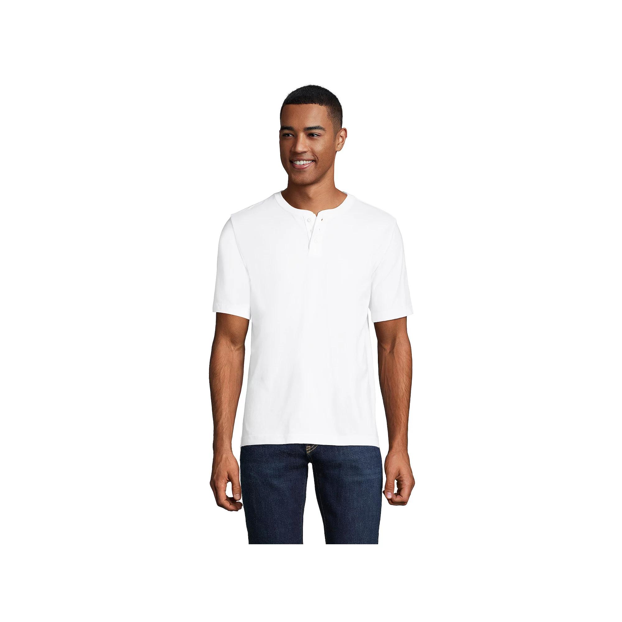 Men's Lands' End Classic-Fit Super-T Henley,  Product Image