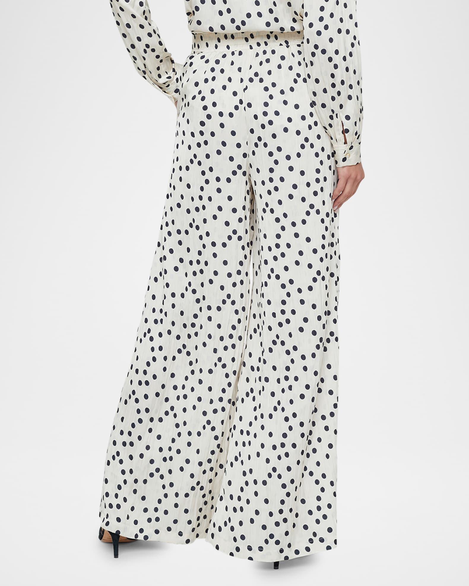 Lillian Polka-Dot Wide-Leg Pants Product Image