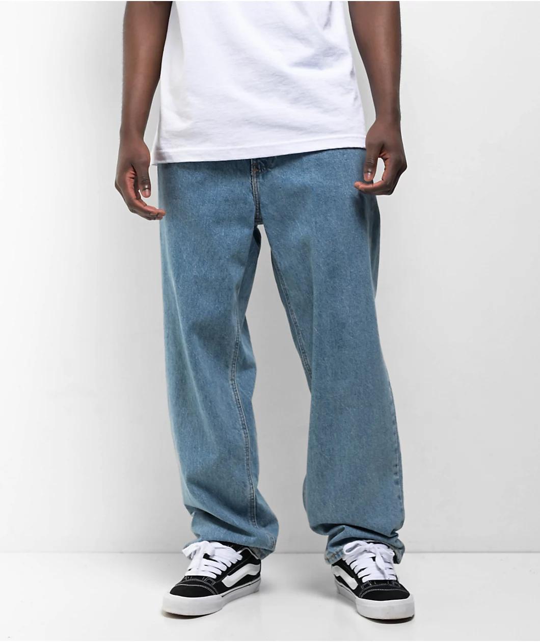 Empyre Loose Fit Medium Wash Skate Jeans Product Image