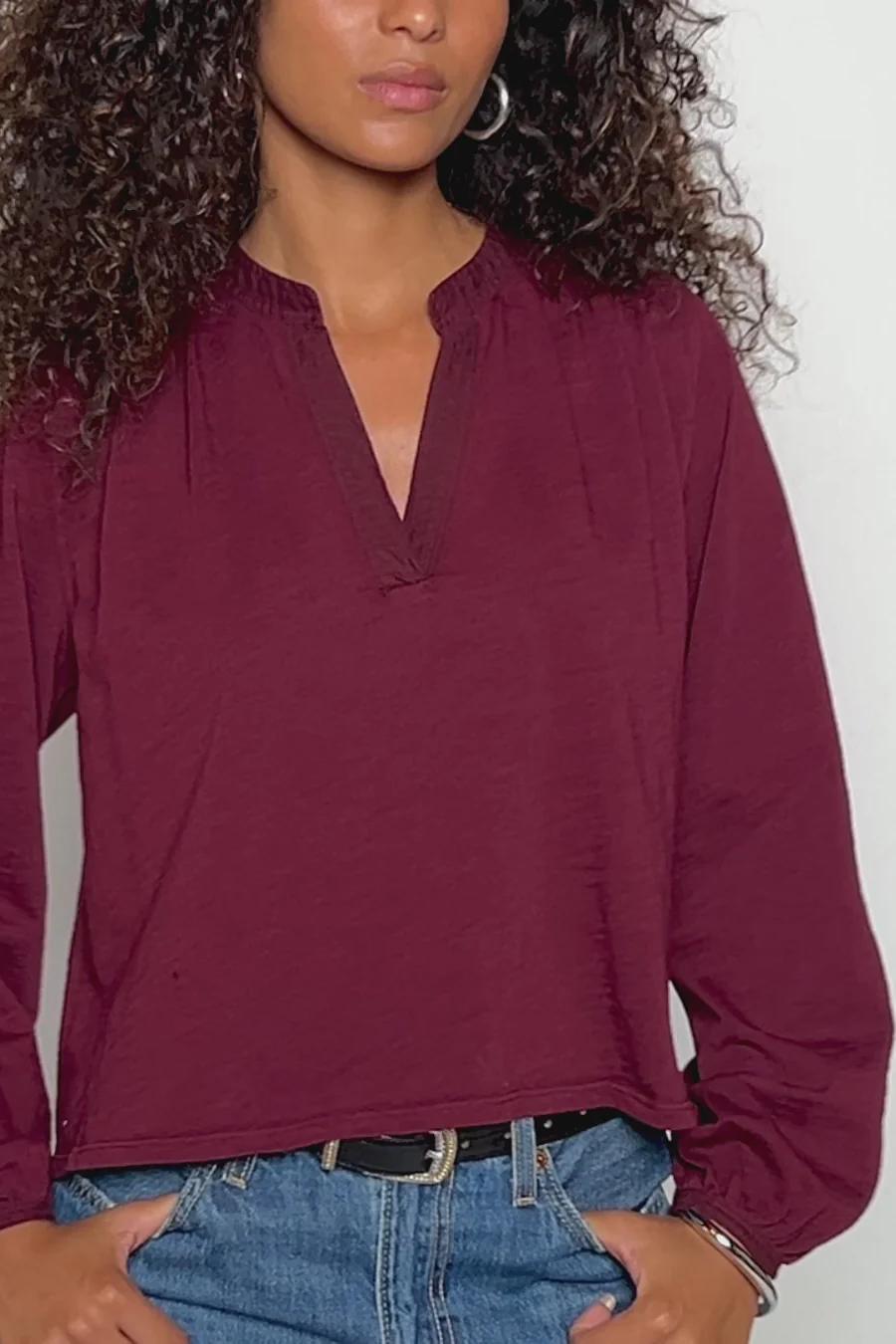 Maya Top- Bordeaux Product Image