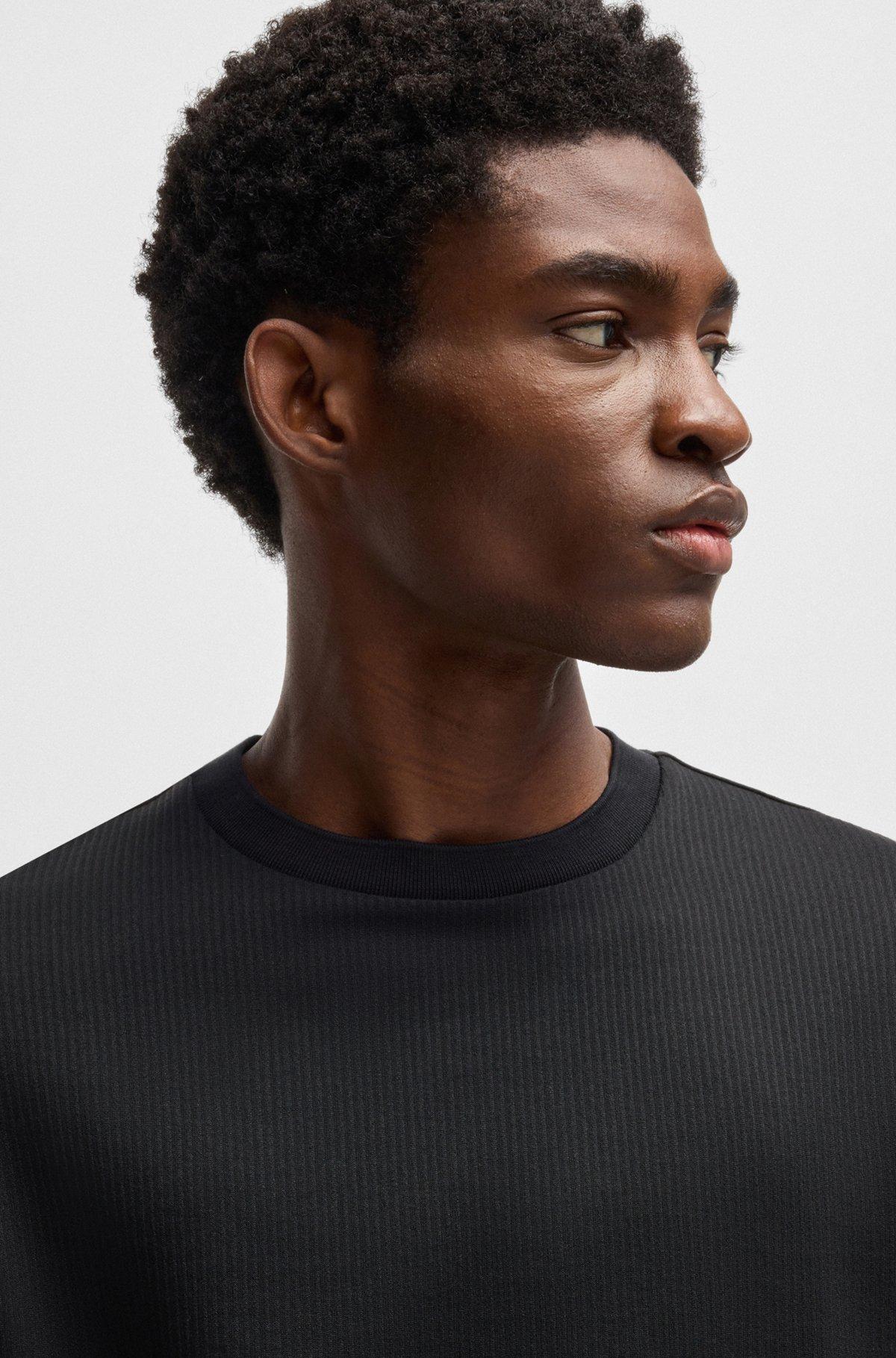 Regular-fit T-shirt in seersucker fabric Product Image