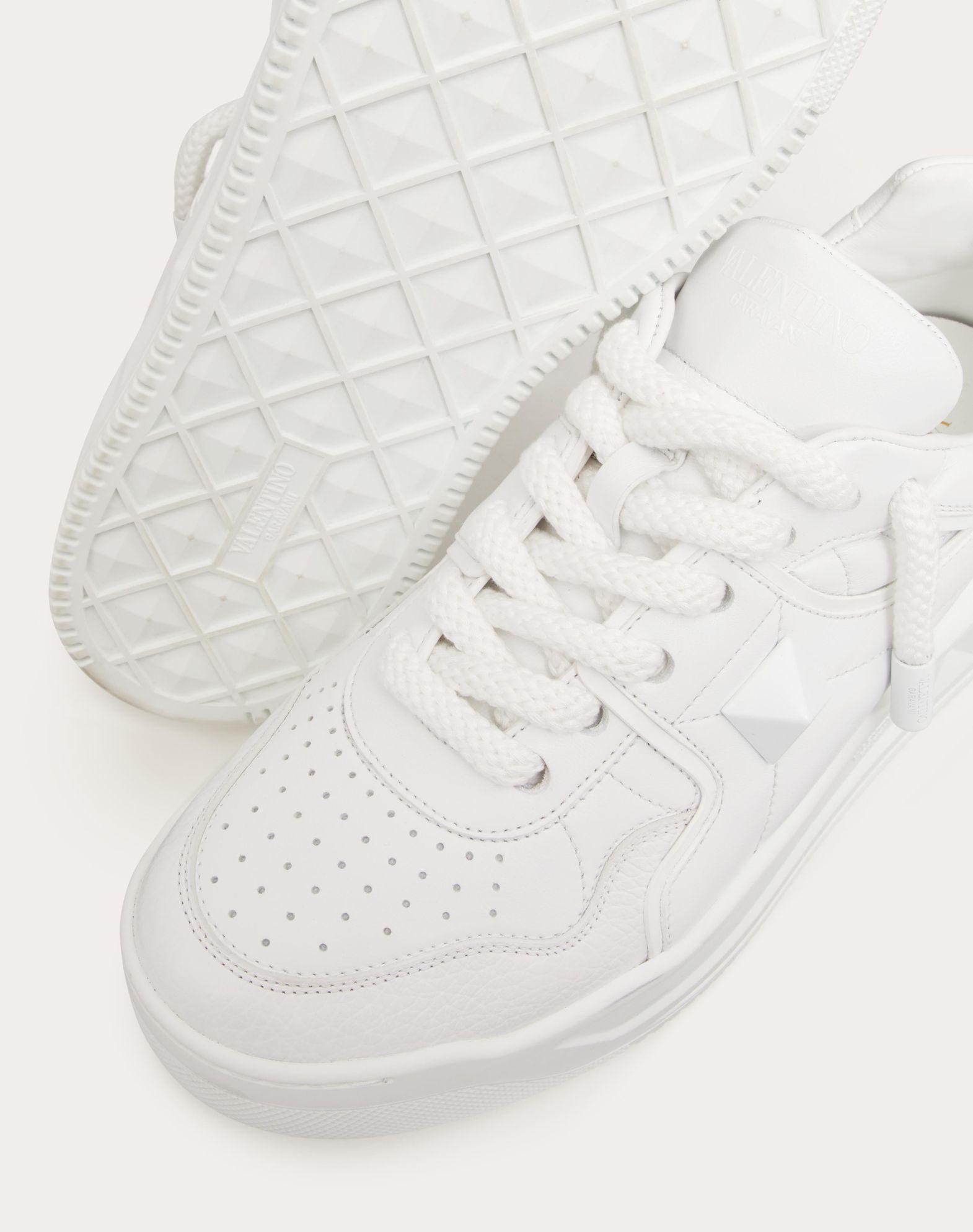 One Stud Xl Nappa Leather Low-Top Sneaker   Product Image