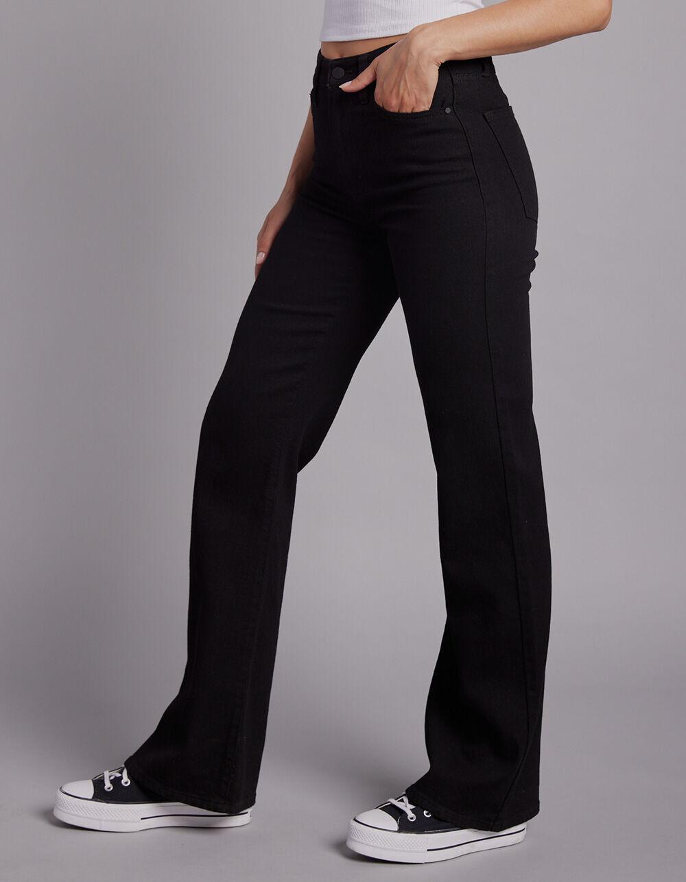 RSQ Womens High Rise Flare Jeans - BLACK Product Image