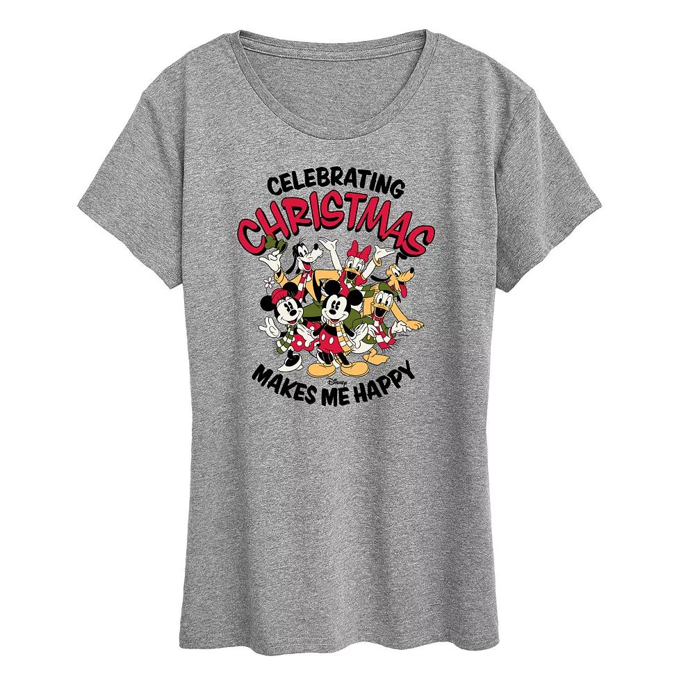 Disney's Mickey Mouse Women's Celebrating Christmas Graphic Tee, Girl's,  Product Image