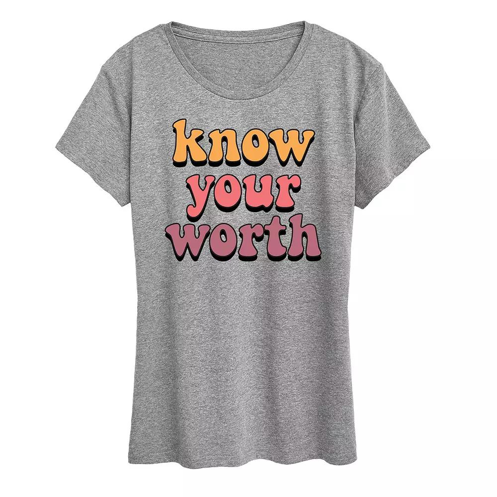 Women's Know Your Worth Graphic Tee,  Product Image
