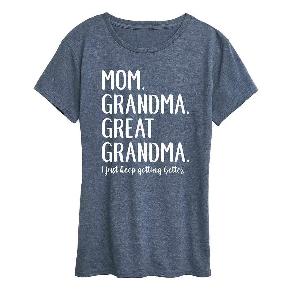 Women's Mom Grandma & Great Grandma Graphic Tee, Girl's,  Product Image