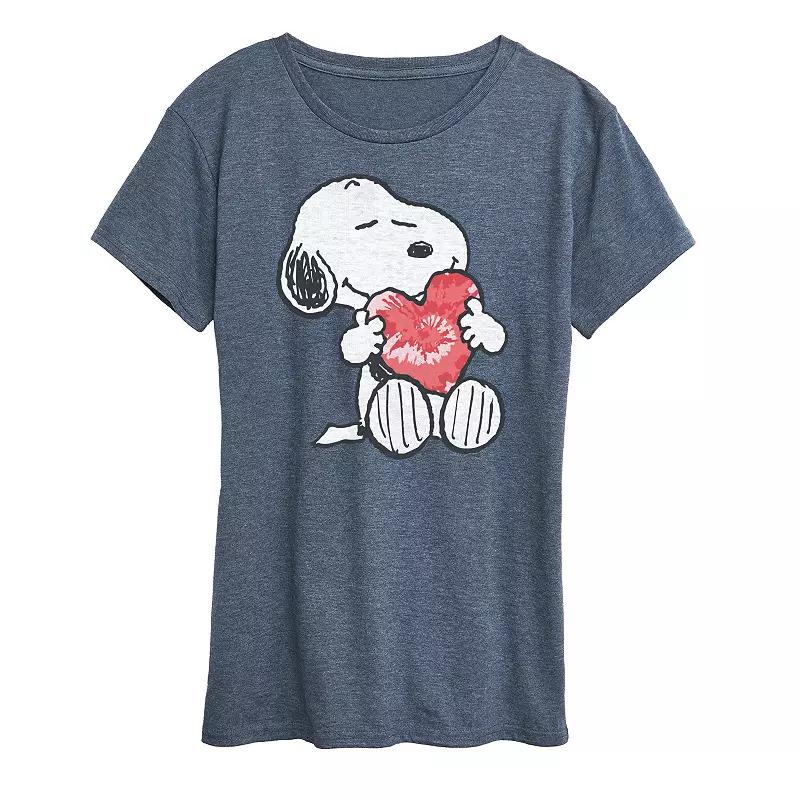 Women's Peanuts Snoopy With Heart Graphic Tee, Girl's,  Product Image