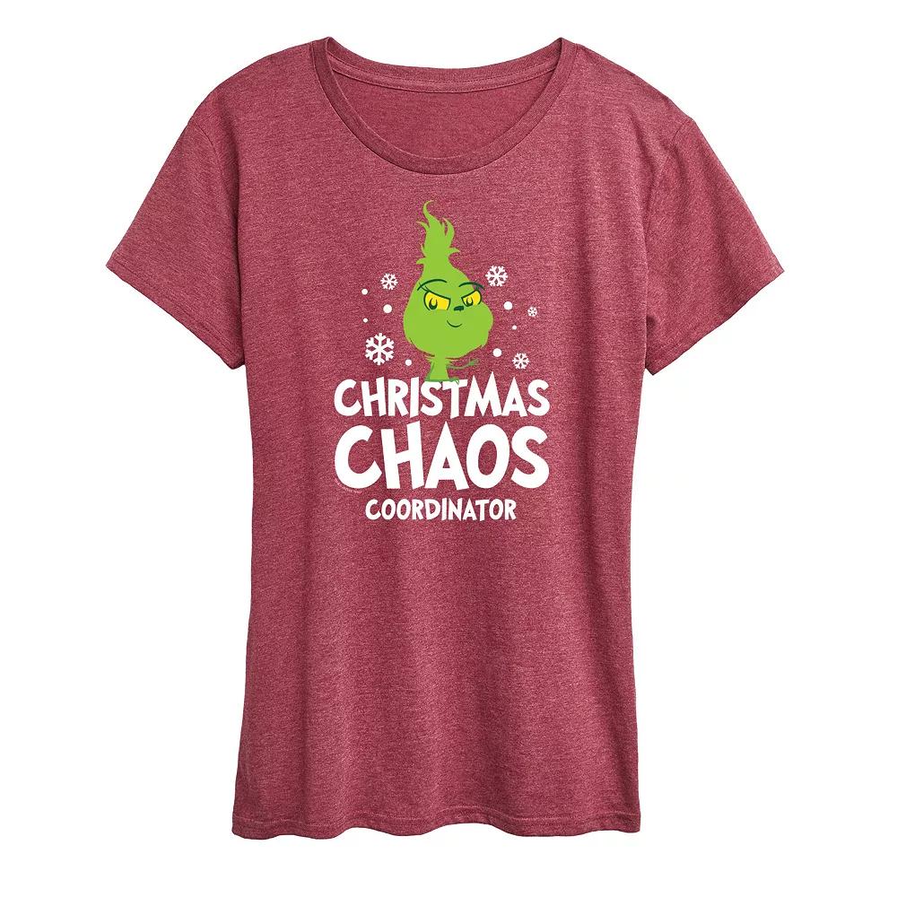 Women's Dr. Seuss Little Grinch Chaos Coordinator Graphic Tee, Girl's,  Product Image