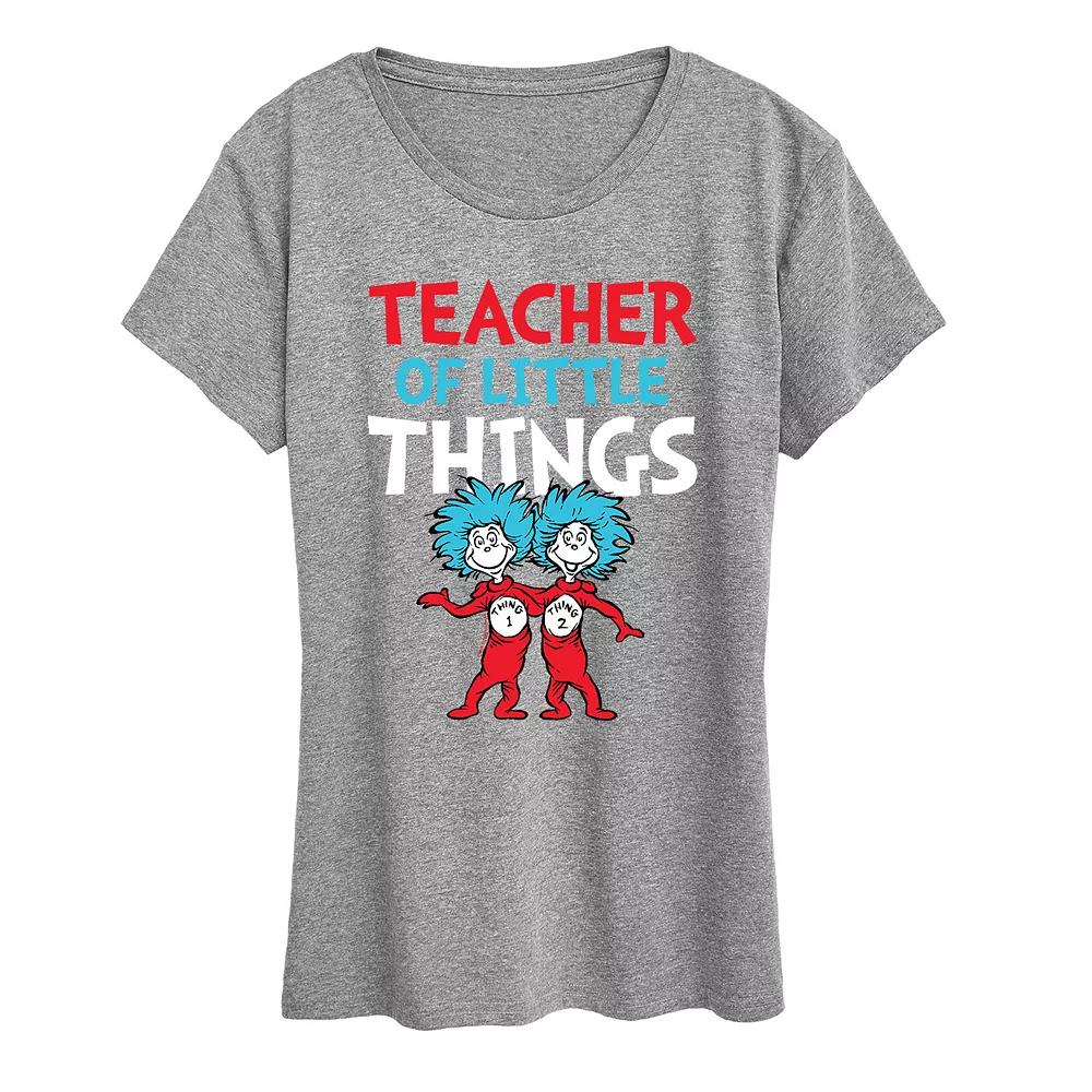 Women's Dr. Seuss Teacher Of Little Things Graphic Tee, Girl's, Size: Small, Grey Gray Product Image