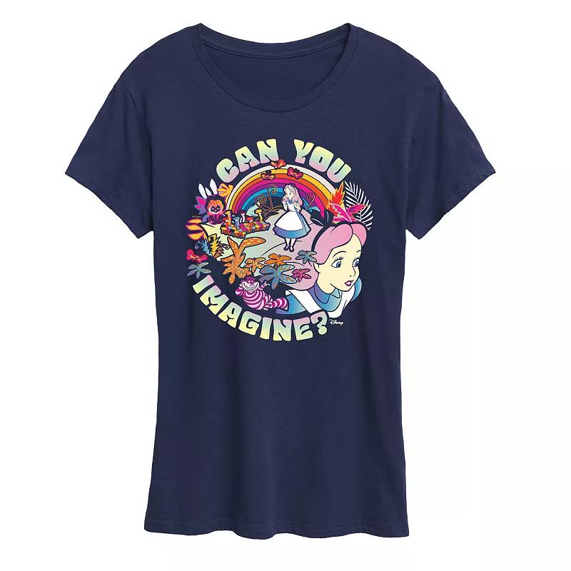 Disneys Alice in Wonderland Womens Imagine Graphic Tee Blue Product Image