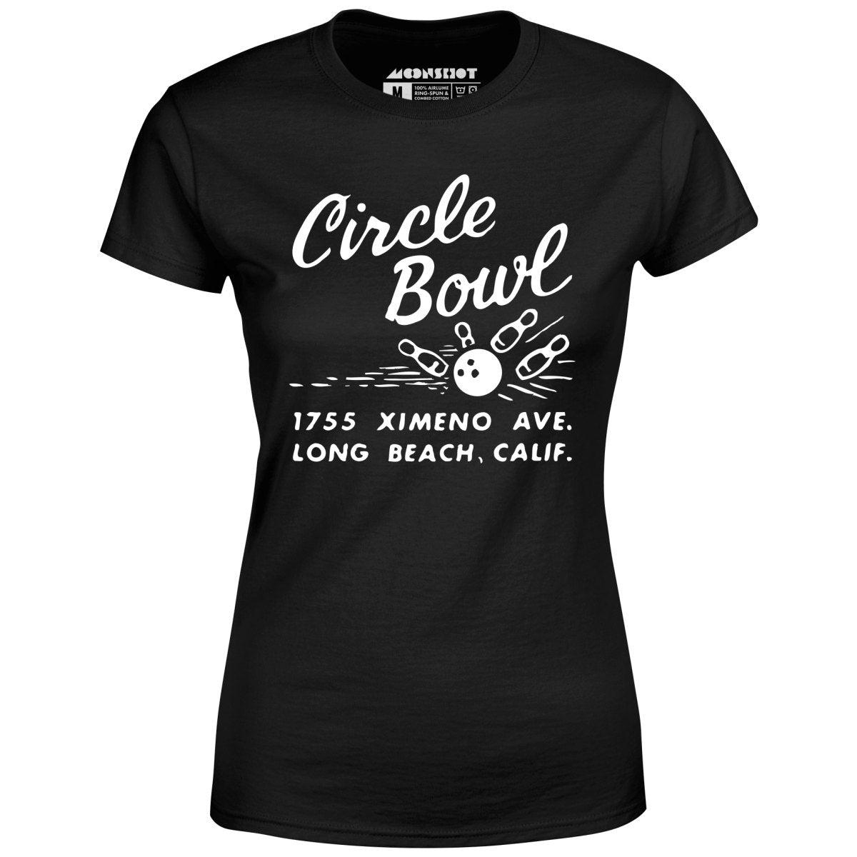 Circle Bowl - Long Beach, CA - Vintage Bowling Alley - Women's T-Shirt Female Product Image