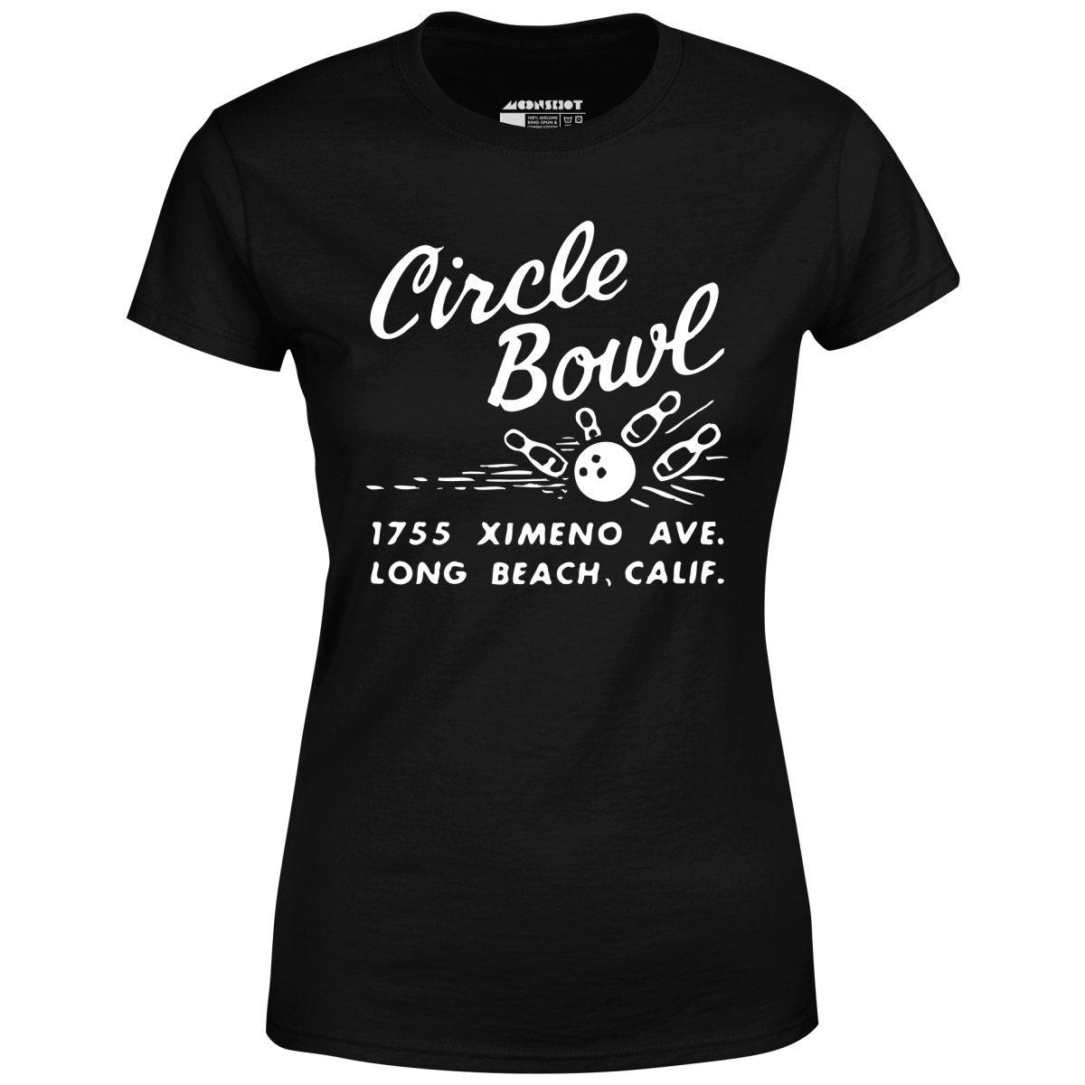 Circle Bowl - Long Beach, CA - Vintage Bowling Alley - Women's T-Shirt Female Product Image