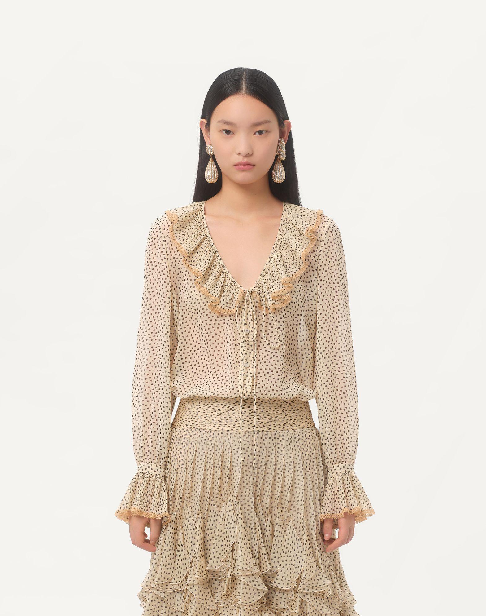 Light Georgette Shirt With Plusdepois Print Product Image