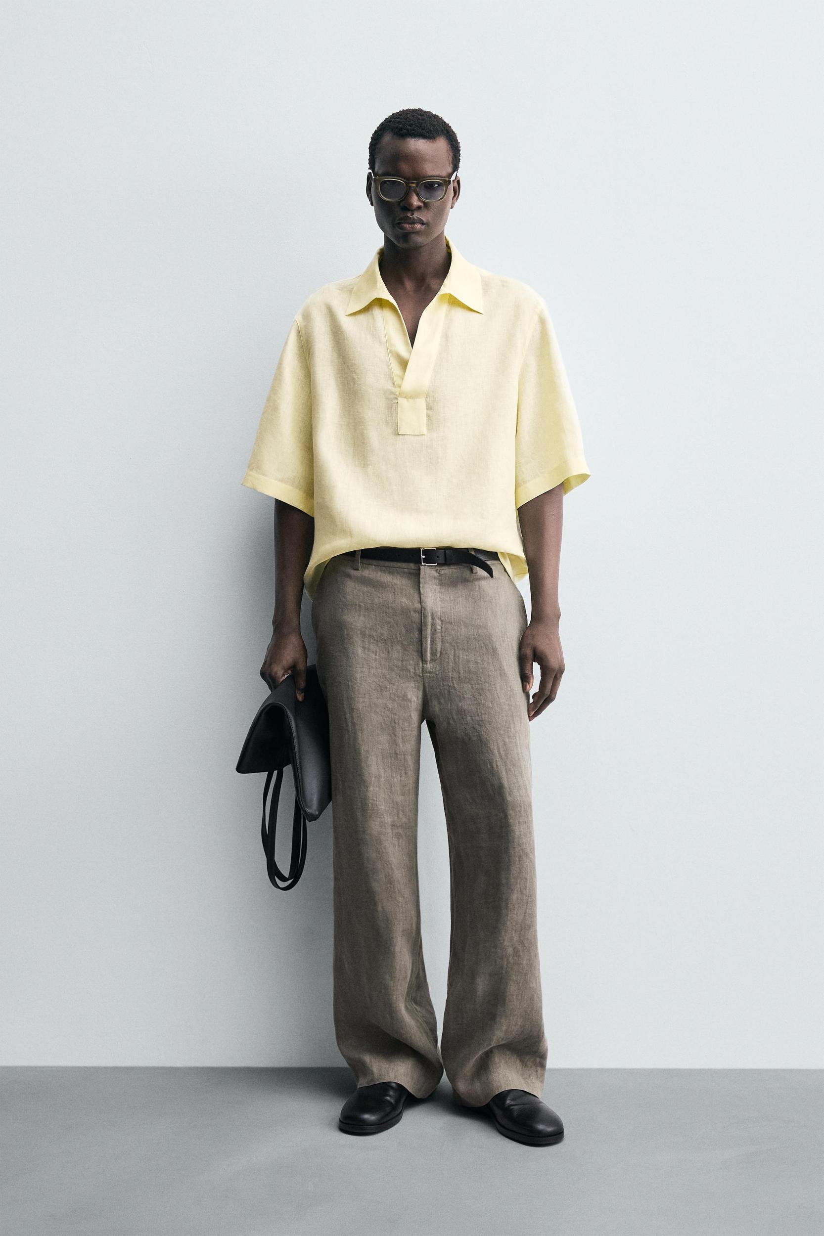 100% LINEN POLO SHIRT Product Image