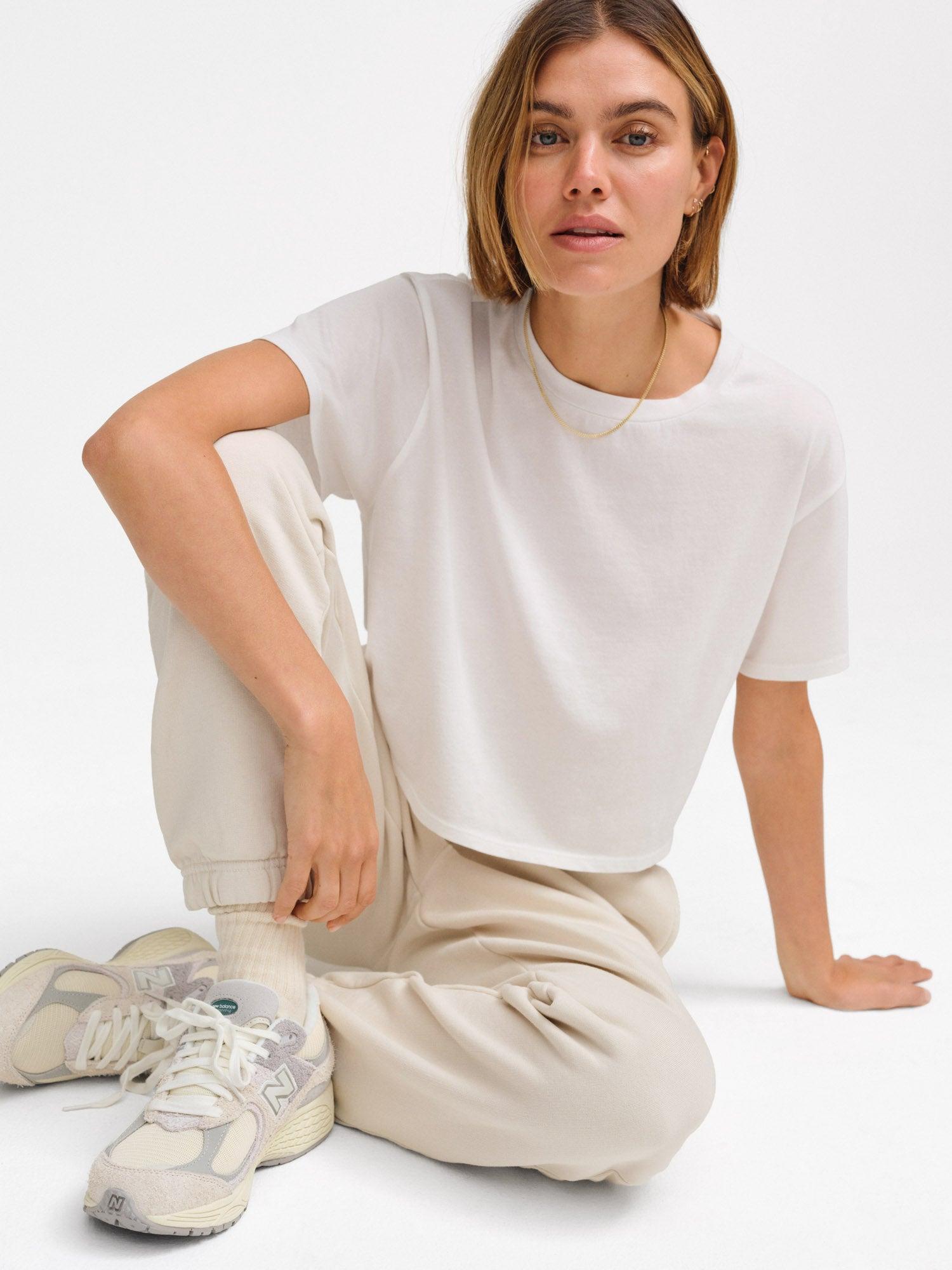 Organic Cotton Relaxed Crop Tee Female Product Image