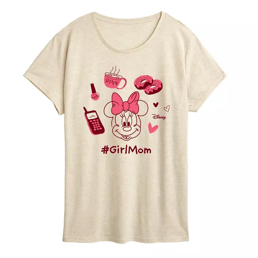 Disney's Minnie Mouse Women's Girl Mom Graphic Tee,  Product Image