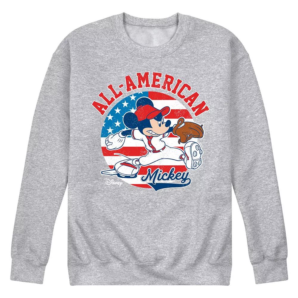 Disney's Mickey Mouse Men's Americana Baseball Fleece Sweatshirt,  Product Image