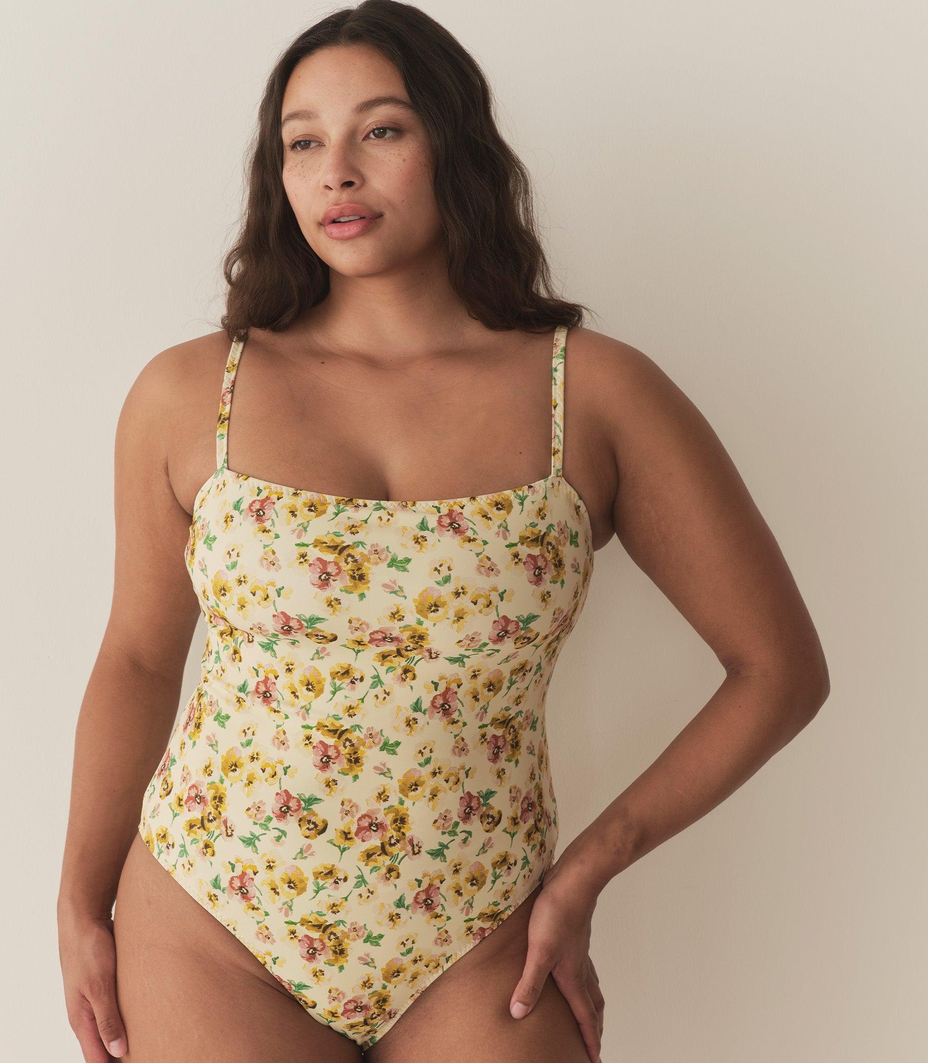 MARBELLA MAILLOT -- CITRON PANSY FLORAL Product Image
