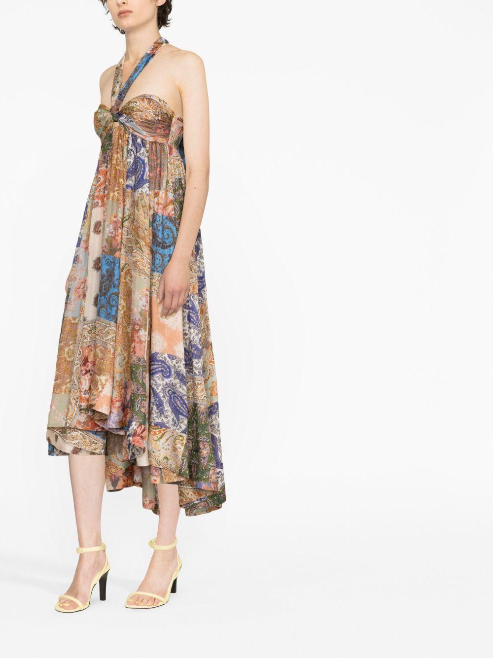 Devi paisley-print halterneck dress Product Image