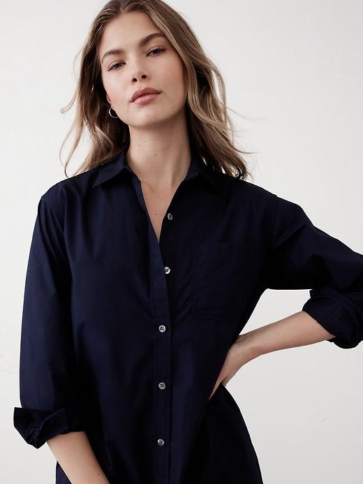 Midi Poplin Shirtdress Product Image