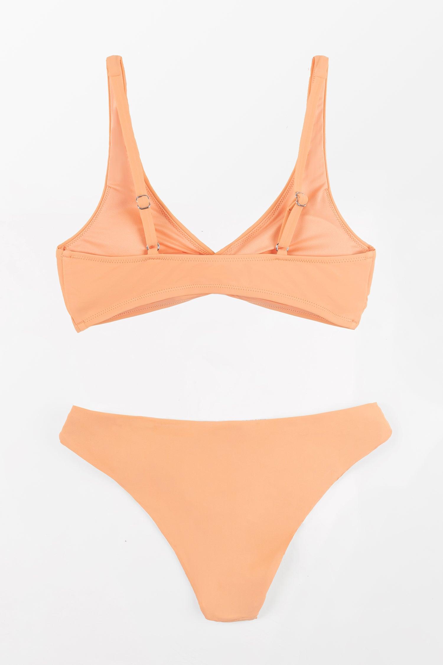 Romantic Flower Twist-Front Bralette and Hipster Bikini Set Product Image