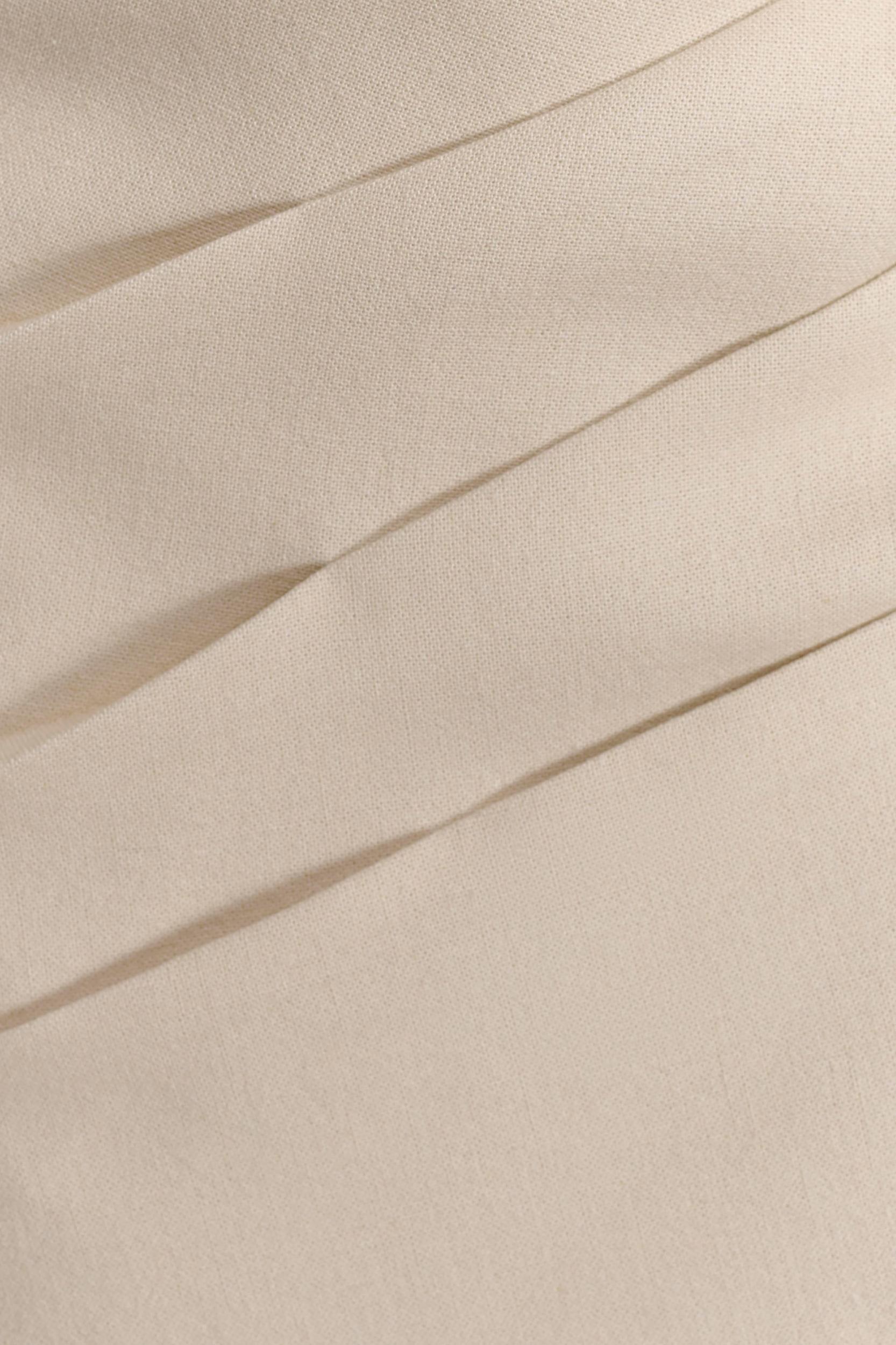 Helena One Shoulder Linen Mini Dress - Natural Beige Female Product Image