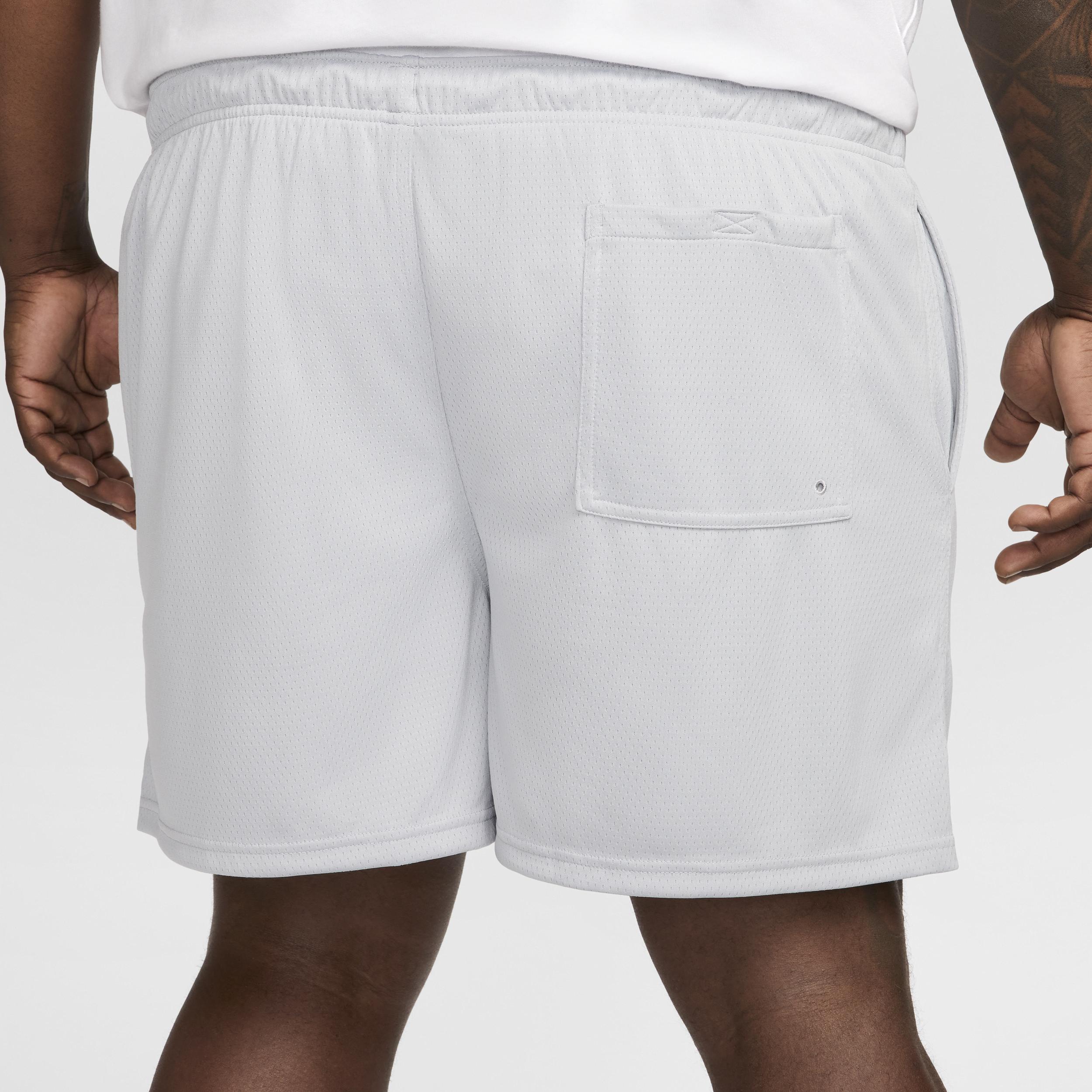 Nike Mens Nike Club Flow Mesh Shorts - Mens White/Light Smoke Grey Product Image