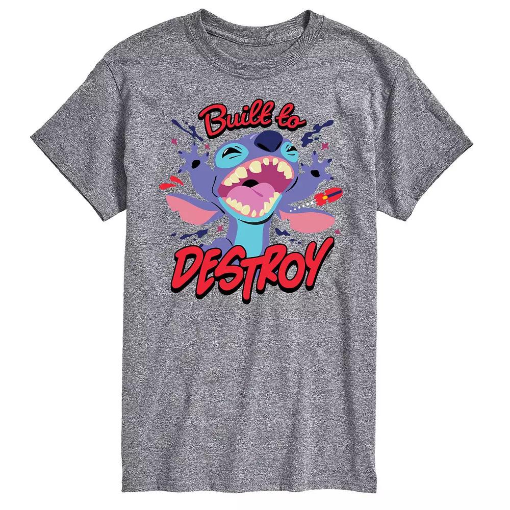 Disney's Lilo & Stitch Big & Tall Built To Destroy Graphic Tee, Men's,  Product Image