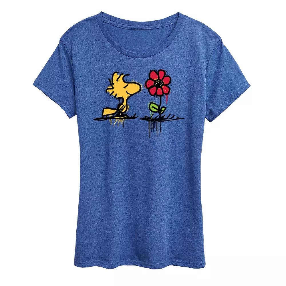 Women's Peanuts Woodstock Rose Graphic Tee, Girl's,  Product Image