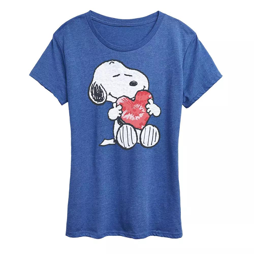 Women's Peanuts Snoopy With Heart Graphic Tee, Girl's,  Product Image