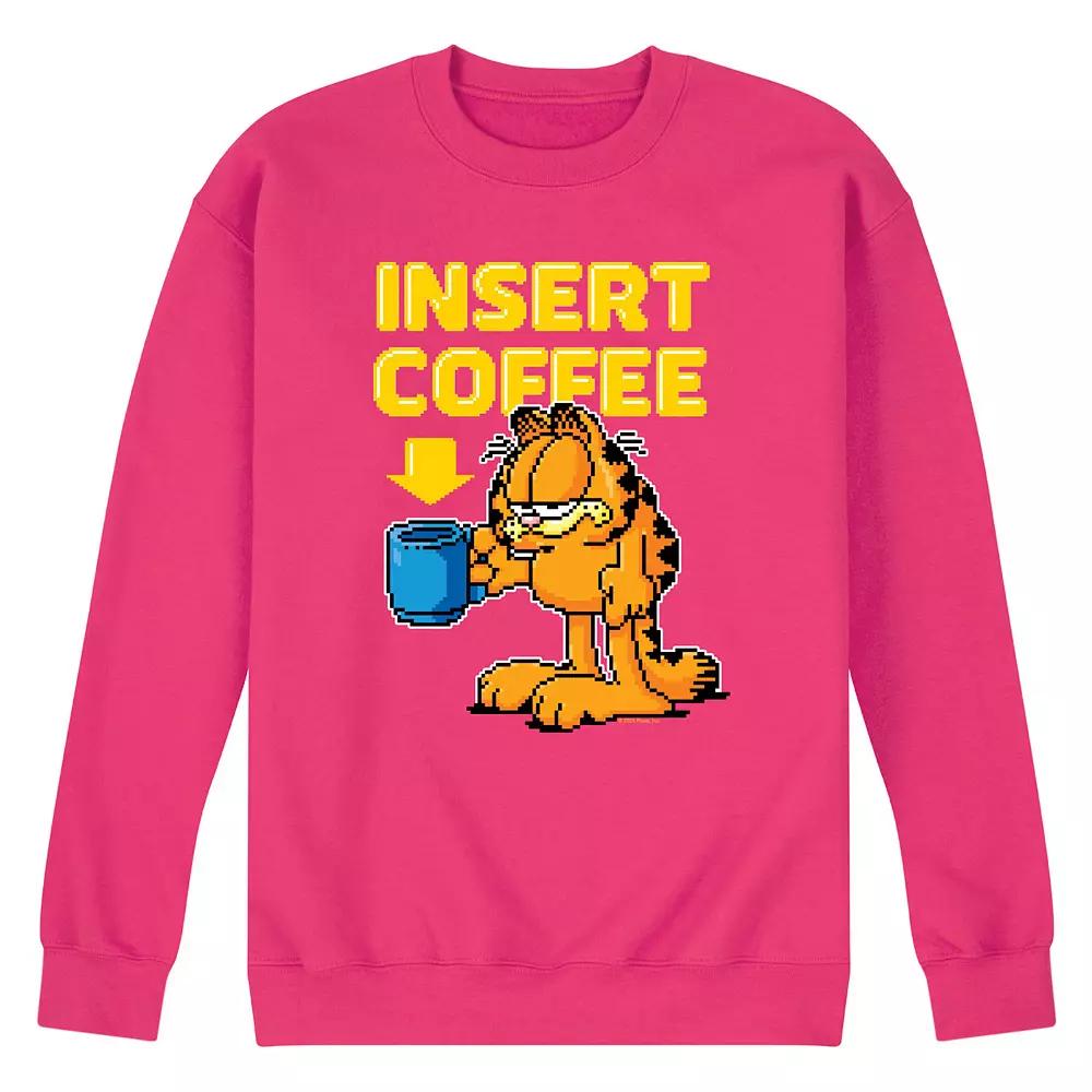 Men's Garfield Coffee Fleece Sweatshirt,  Product Image