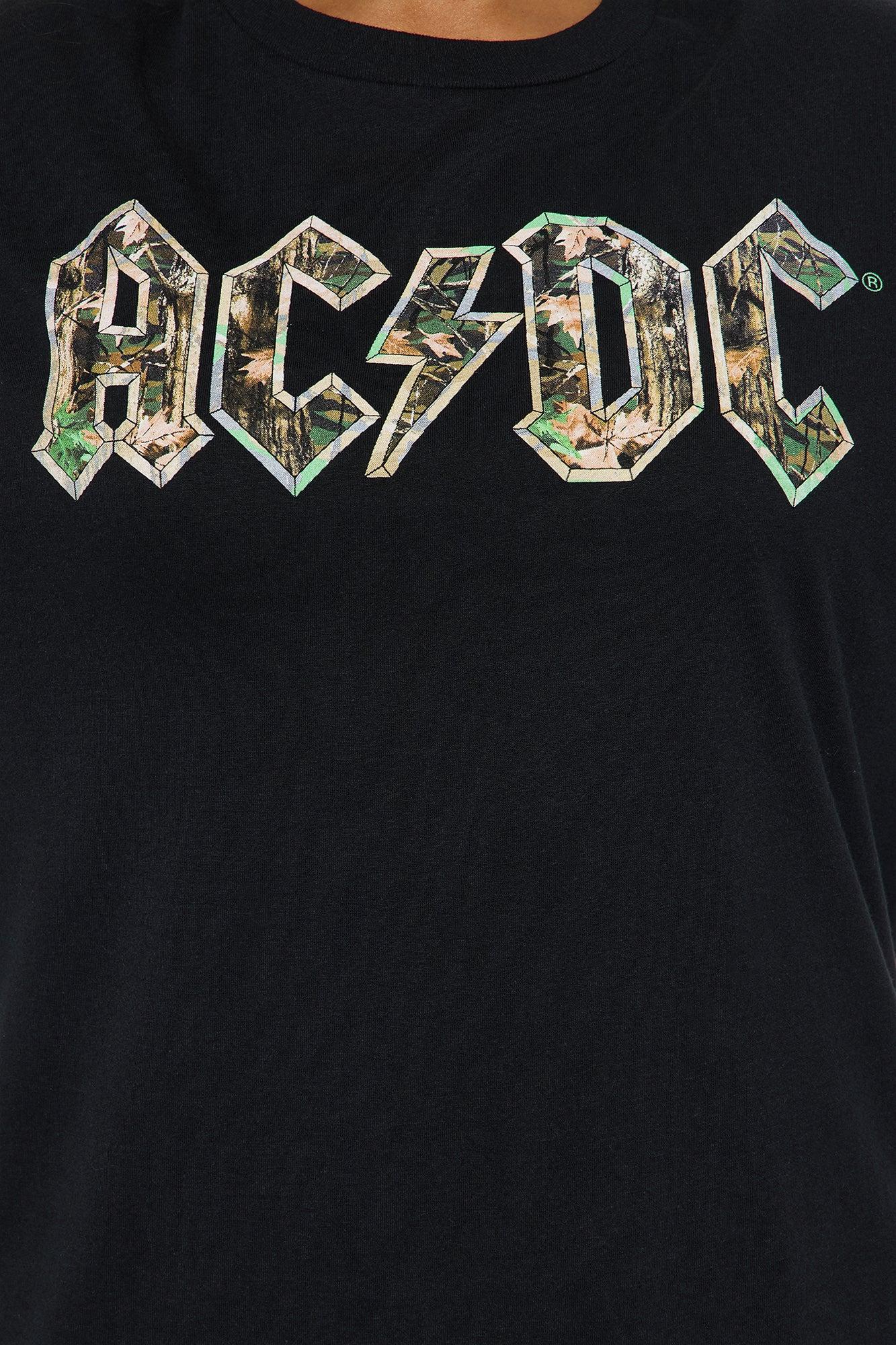ACDC Camo Oversized Tee - Black Female Product Image