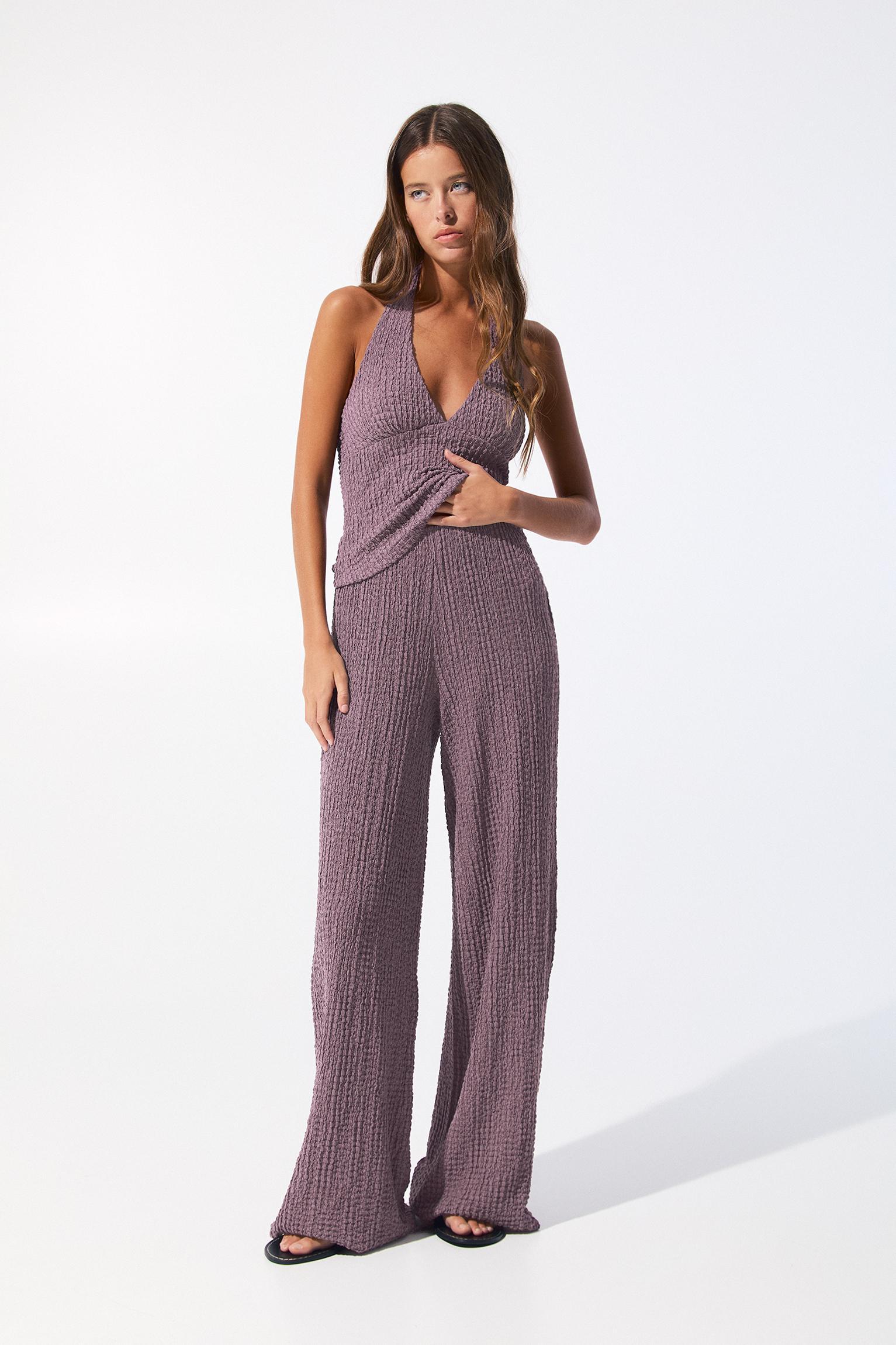 Creased-effect pants Product Image