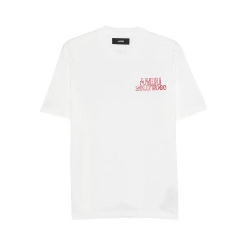AMIRI Hollywood Oversize Logo Graphic T-shirt In White Product Image