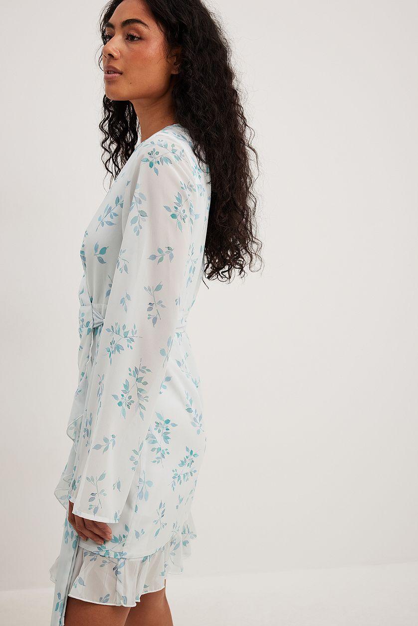 Overlap Tie Waist Mini Dress Product Image