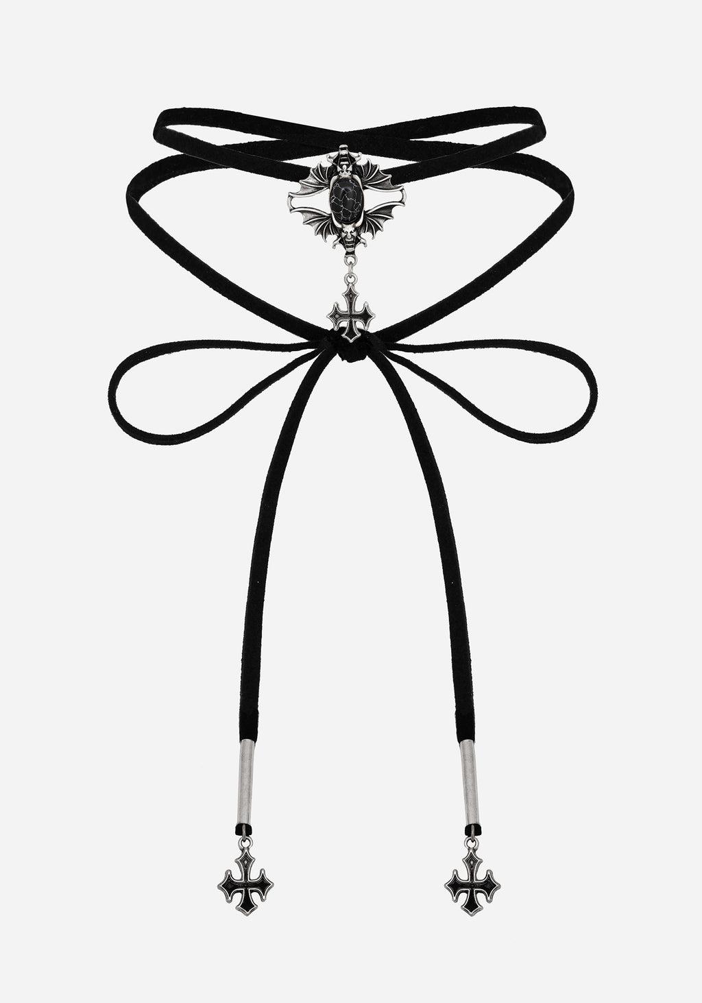 Gargoyle Gothic Cord Choker Necklace Product Image