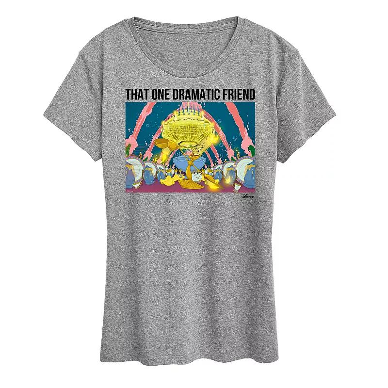 Disneys Beauty and the Beast Womens Dramatic Friend Meme Graphic Tee Product Image
