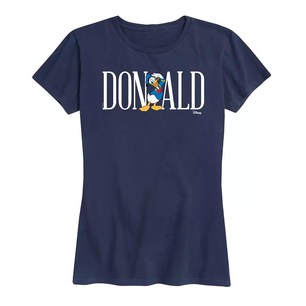 Disney's Donald Duck Women's Simple Font Graphic Tee,  Product Image