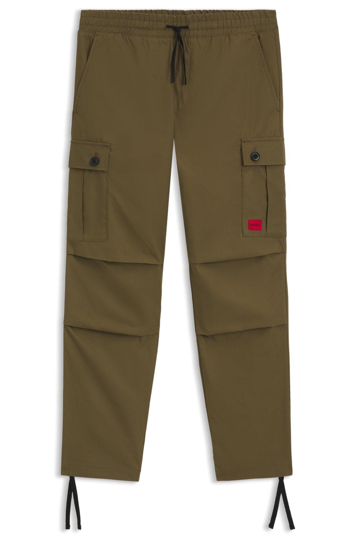 Regular-fit cargo trousers in ripstop cotton Product Image